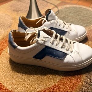 Magnanni White and Blue Sneakers